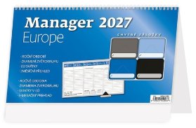 Plánovací kalendář Manager Europe 2027 - stolní kalendář