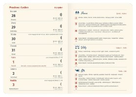 Týdenní diář 2027 B6 Lunární Sen s gumičkou