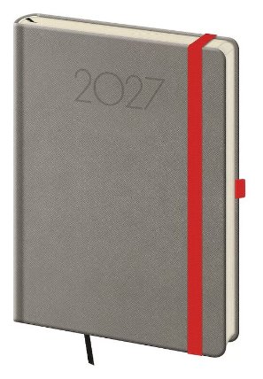 Diář 2027 denní A5 New Praga - šedá