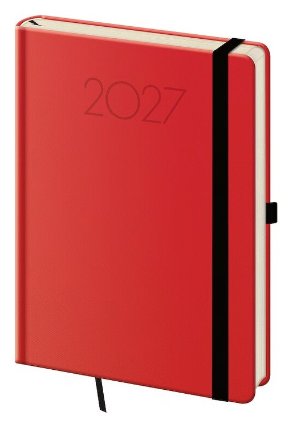 Diář 2027 denní A5 New Praga - červená