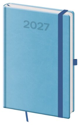 Týdenní diář 2027 A5 Print Pop světle modrý