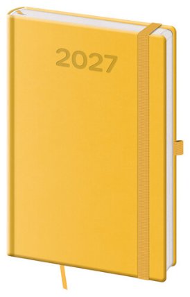 Týdenní diář 2027 A5 Print Pop žlutý