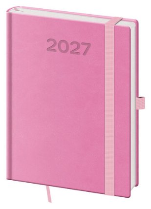 Denní diář 2027 B6 Print Pop růžový