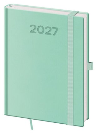 Denní diář 2027 B6 Print Pop světle zelený