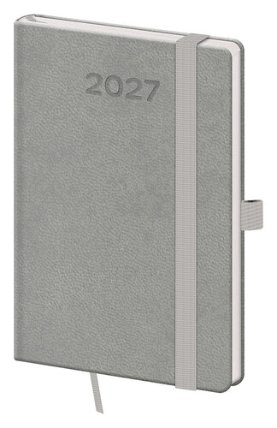 Kapesní diář 2027 A6 Print Pop šedý