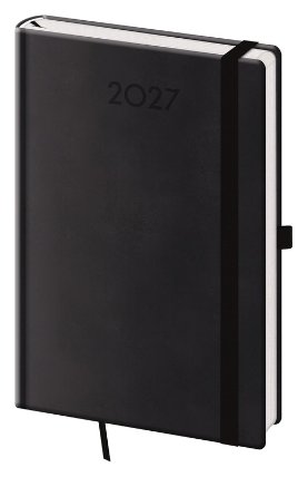 Diář 2027 týdenní A5 Print Plus - černá