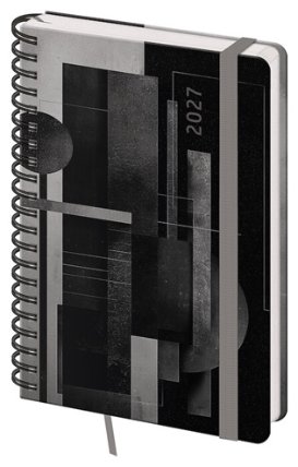 Týdenní diář 2027 A5 Twin s poznámkami Abstract