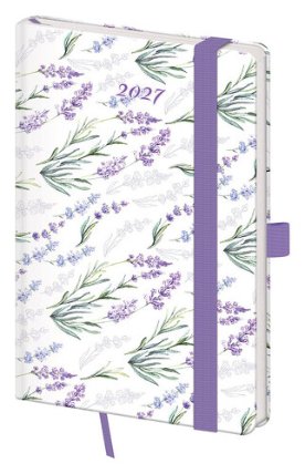 Kapesní diář 2027 A6 Vario Lavender s gumičkou