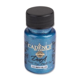 Metalická akrylová barva Cadence Dora Metalic - modrá / 50 ml