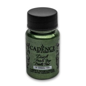 Metalická akrylová barva Cadence Dora Metalic - zelená / 50 ml