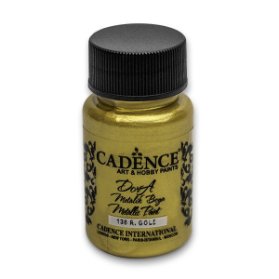 Metalická akrylová barva Cadence Dora Metalic - sytá zlatá / 50 ml