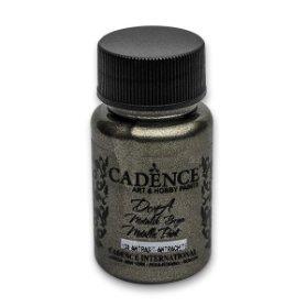 Metalická akrylová barva Cadence Dora Metalic - antracitová / 50 ml