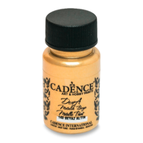 Metalická akrylová barva Cadence Dora Metalic - bílé zlato / 50 ml