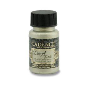 Metalická barva na textil Cadence Dora Textile - platinová / 50 ml