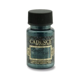 Metalická barva na textil Cadence Dora Textile - petrolejová modrá / 50 ml