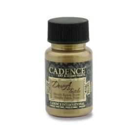 Metalická barva na textil Cadence Dora Textile - antická zlatá / 50 ml