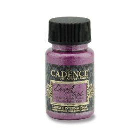 Metalická barva na textil Cadence Dora Textile - cyklaménová / 50 ml