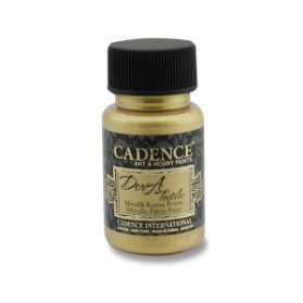 Metalická barva na textil Cadence Dora Textile - sytá zlatá / 50 ml