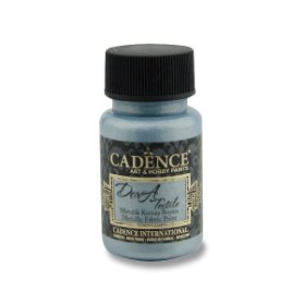 Metalická barva na textil Cadence Dora Textile - světle modrá / 50 ml