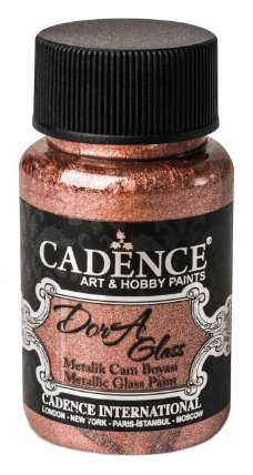 Metalická barva na sklo Cadence Dora Glass, 50 ml - antique piink, starorůžová