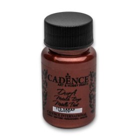 Metalická akrylová barva Cadence Dora Metalic - vínová / 50 ml