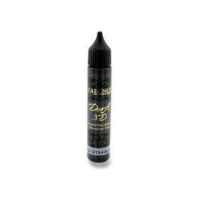 Metalická kontura a 3D barva Cadence Dora - černá / 25 ml