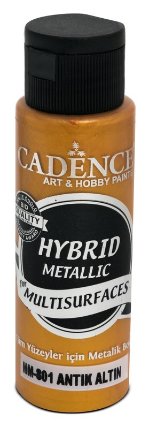 Metalická barva na všechny povrchy Cadence, Hybrid metallic, 70 ml - gold, antická zlatá