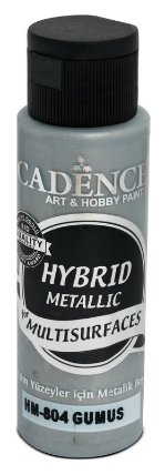 Metalická barva na všechny povrchy Cadence Hybrid Metallic, 70 mll - silver, stříbrná