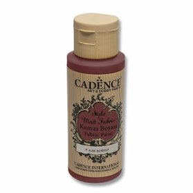Textilní barva Cadence Style Matt Fabric - bordó / 50 ml