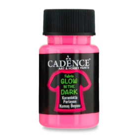 Textilní barva Cadence svítící ve tmě - růžová / 50 ml
