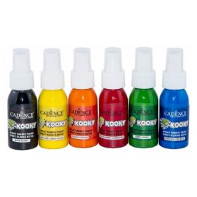 Barvy na textil ve spreji Cadence Kooky, 50 ml, 6 barev - pro děti