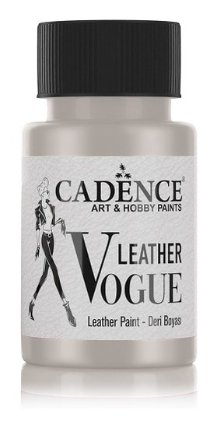 Metalická barva na kůži Cadence Leather Vogue, 50 ml - silver, stříbrná