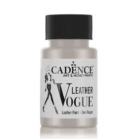 Metalická barva na kůži Cadence Leather Vogue, 50 ml - silver, stříbrná