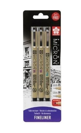 Sada Pigma Micron Black 2+1 PN zdarma