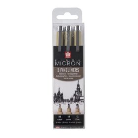 Sada Pigma Micron Black - tech. fixy 3ks 08-10-12