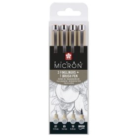 Sada Pigma Micron 4 ks Light Cool Gray