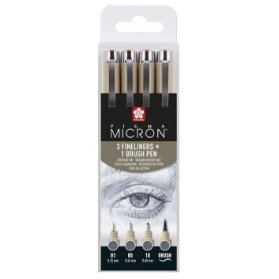 Sada Pigma Micron 4 ks Cool Gray