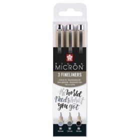 Set Pigma Micron Black 05 tech. fixy 2ks+1ks Gray