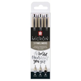 Set Pigma Micron Black 05 tech. fixy 2ks+1ks Gray