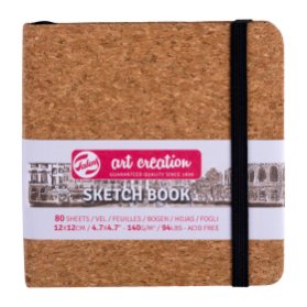 Skicák Art Creat. v pevné vazbě korek 12x12 140g