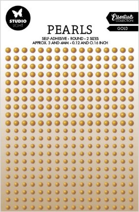 Samolepicí perličky Studio Light, 336 ks – zlaté