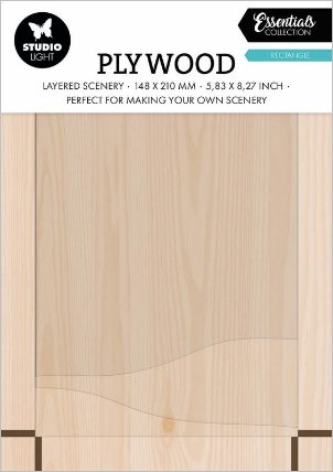 Dřevěný výřez k dekoraci Studio Light, 14,8x21 cm - Obdélný rámeček