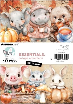 Papírové výseky Studio Light, 18 ks - Podzimní zvířátka