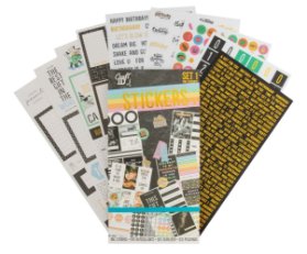 Kreativní blok se samolepkami - Black