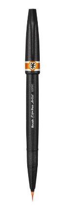 Popisovač Pentel Artist Brush - oranžový