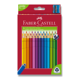 Pastelky Faber-Castell Junior Triangular 30 barev + ořezávátko