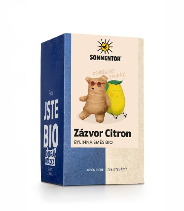 Sonnentor - Zázvor Citron bio 32,4g porcovaný dvoukomorový