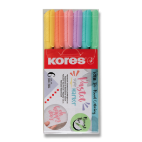 Kores Pastel Style Sada popisovačů se štětcovým hrotem 6 ks