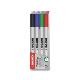 Kores K-MARKER Popisovač na bílé tabule, tenký hrot, 4 ks sada