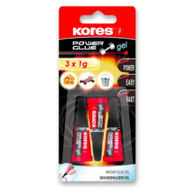 Kores Power Glue Gel 3 x 1 g
